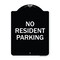 Signmission Reserved Parking No Resident Parking Heavy-Gauge Aluminum Sign, 24" x 18", BW-1824-23045 A-DES-BW-1824-23045 - alternate 1